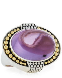 Lagos East West Amethyst Dome Statet Ring Size 7