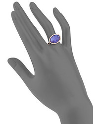 Mother of Pearl Meira T Tanzanite Mother Of Pearl Diamond 14k Rose Gold Doublet Ring