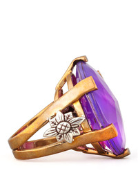 Stephen Dweck Oval Purple Agate Statet Ring