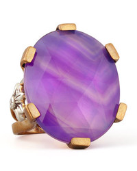 Stephen Dweck Oval Purple Agate Statet Ring