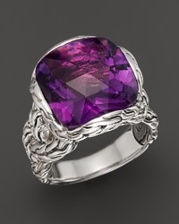 John Hardy Sterling Silver Classic Chain Medium Braided Ring With Amethyst
