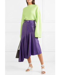 SOLACE London Noe Asymmetric Leather Skirt
