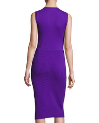 Ralph Lauren Collection Sleeveless Ottoman Skirt Sheath Dress Purple