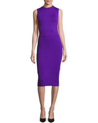 Ralph Lauren Collection Sleeveless Ottoman Skirt Sheath Dress Purple