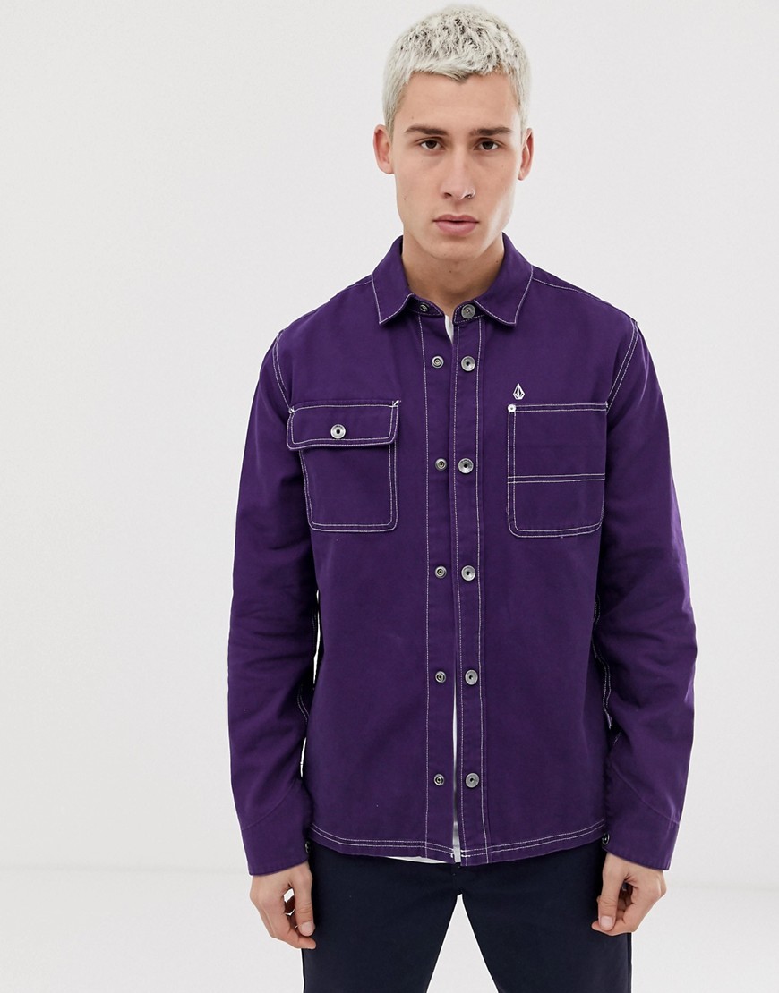 Volcom Fitzkrieg Shirt Jacket In Purple, $28 | Asos | Lookastic