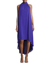 Trina Turk Panoramic Sleeveless Silk Georgette High Low Dress
