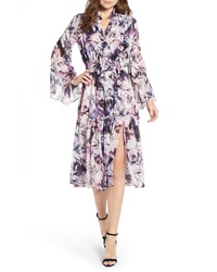 Violet Silk Midi Dress