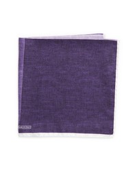Nordstrom Colorblock Silk Pocket Square In Purple At