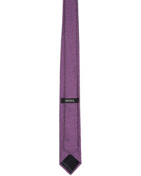 Zegna Purple Jacquard Tie