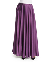 The Row Ladia Mid Rise Full Skirt Grape
