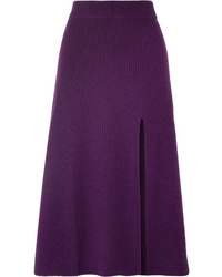 Violet Slit Midi Skirt
