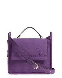 Violet Snake Leather Crossbody Bag