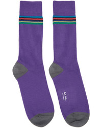 Paul Smith Purple Double Rib Socks