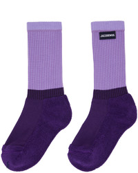 Jacquemus Purple Le Raphia Les Chaussettes Lenvers Socks