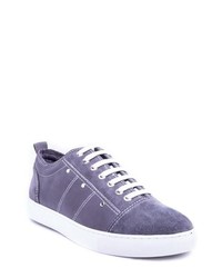 Violet Studded Leather Low Top Sneakers