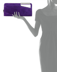 CNC Costume National Costume National East West Suede Clutch Bag Purple