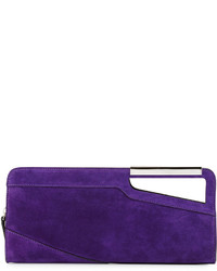CNC Costume National Costume National East West Suede Clutch Bag Purple