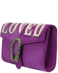Gucci Dionysus Small Loved Suede Clutch Bag