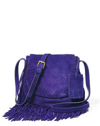 Violet Suede Crossbody Bag
