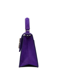 Off-White Purple Suede Jitney 14 Bag