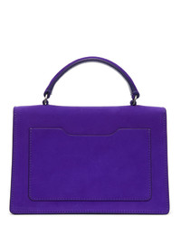 Off-White Purple Suede Jitney 14 Bag