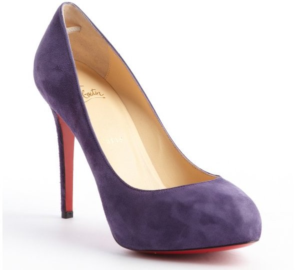 Christian Louboutin Purple Suede New Declic 120 Pumps, $745 | Bluefly ...