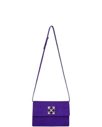 Off-White Purple Suede Jitney 10 Bag