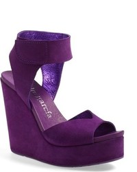 Violet Suede Wedge Sandals