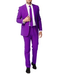 OppoSuits Purple Prince Trim Fit Two Piece Suit With Tie