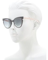 Fendi 52mm Notched Cat Eye Metal Sunglasses