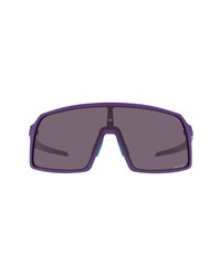 Oakley Shield Sunglasses In Matte Purpleprizm Grey At Nordstrom
