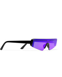 Balenciaga Ski Rectangle Frame Enamelled Acetate Sunglasses