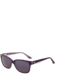 Thierry Mugler Square Plastic Sunglasses Purple