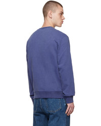 Solid Homme Blue Embroidered Sweatshirt
