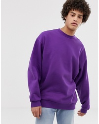 ASOS DESIGN Oversized Sweatshirt In Purple