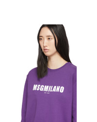 MSGM Purple Milano Est 2009 Sweatshirt