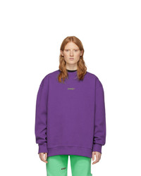 Ader Error Purple Oversized Logo Sweatshirt