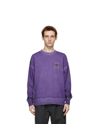 Saturdays Nyc Purple Washed Ari Peace Sweatshirt
