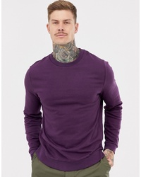 ASOS DESIGN Sweatshirt In Dark Purple