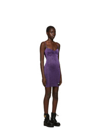 Versace Jeans Couture Purple Lurex Spaghetti S Dress