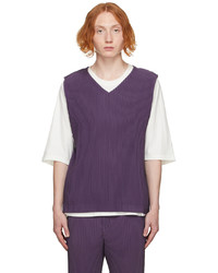 Homme Plissé Issey Miyake Purple Monthly Color August Tank Top