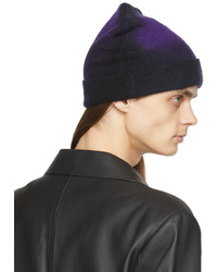 Feng Chen Wang Black Purple Woolly Beanie