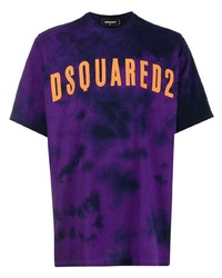 DSQUARED2 Tie Dye Logo Print T Shirt