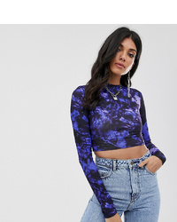 Collusion Tall Tie Dye Crop Top