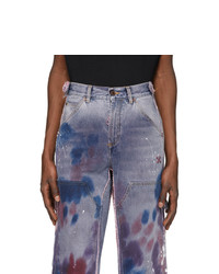 Off-White Purple Reconstructed Carpenter Jeans