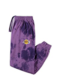 FANATICS Branded Purple Los Angeles Lakers Big Tall Wordmark Cloud Dye Jogger Pants