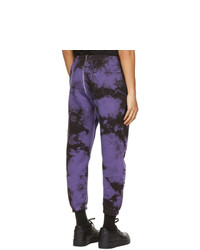 Psychworld Purple And Black Tie Dye Logo Lounge Pants