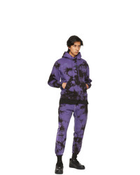 Psychworld Purple And Black Tie Dye Logo Lounge Pants