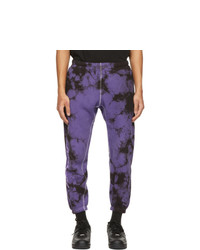 Psychworld Purple And Black Tie Dye Logo Lounge Pants