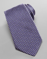 Armani Collezioni Textured Square Neat Jacquard Tie Violet
